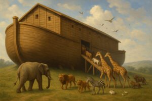 Animals entering Noah's Ark
