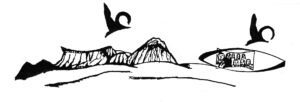 Ron's drawing of the assembled pieces of the stele above Noah's Ark