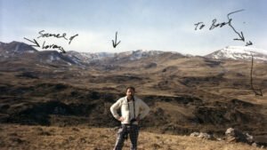 Ron Wyatt wrote on this photo showing where he believed the original landing site was located
