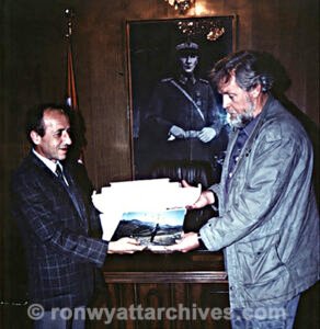 Ron meeting with the governor of Agri, Sevket Ekinci in Dec. 1987