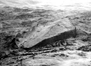 Ron Wyatt's 1st photo of the boat-shaped object in 1979 after the earthquake.