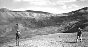 Closer view of the crescent shaped mountains above the present resting site of Noah's Ark