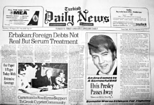 Newspaper Ron Wyatt bought in the Ankara airport on his way home from his first trip to Turkey