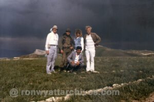 Dr. Nathan Meyer, the commander of the outpost, myself, and Ron. Dilaver is in front.