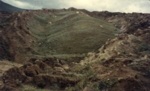 The object from the north, downhill portion when first seen in 1960