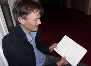 John with his book that he recorded all his GPS and location data by hand for each and every electrode.