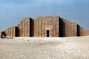 A portion of the wall of the Step Pyramid Complex that is still standing (© Mary Nell Lee)